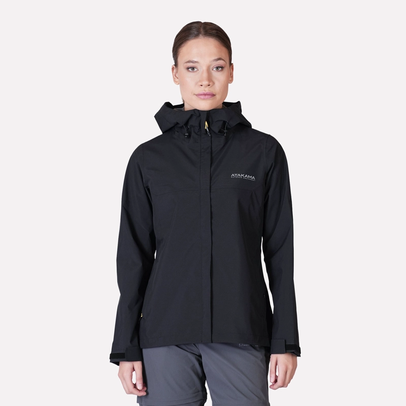 IMPERMEABLE MUJER FRONTERA THINLINE NEGRO ATAKAMA OUTDOOR - 1