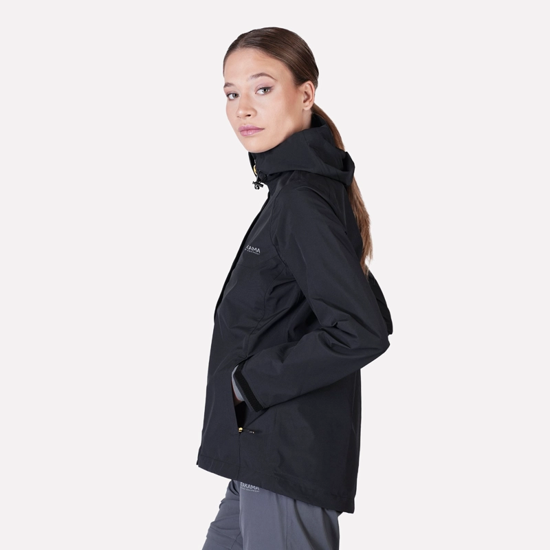 IMPERMEABLE MUJER FRONTERA THINLINE NEGRO ATAKAMA OUTDOOR - 2