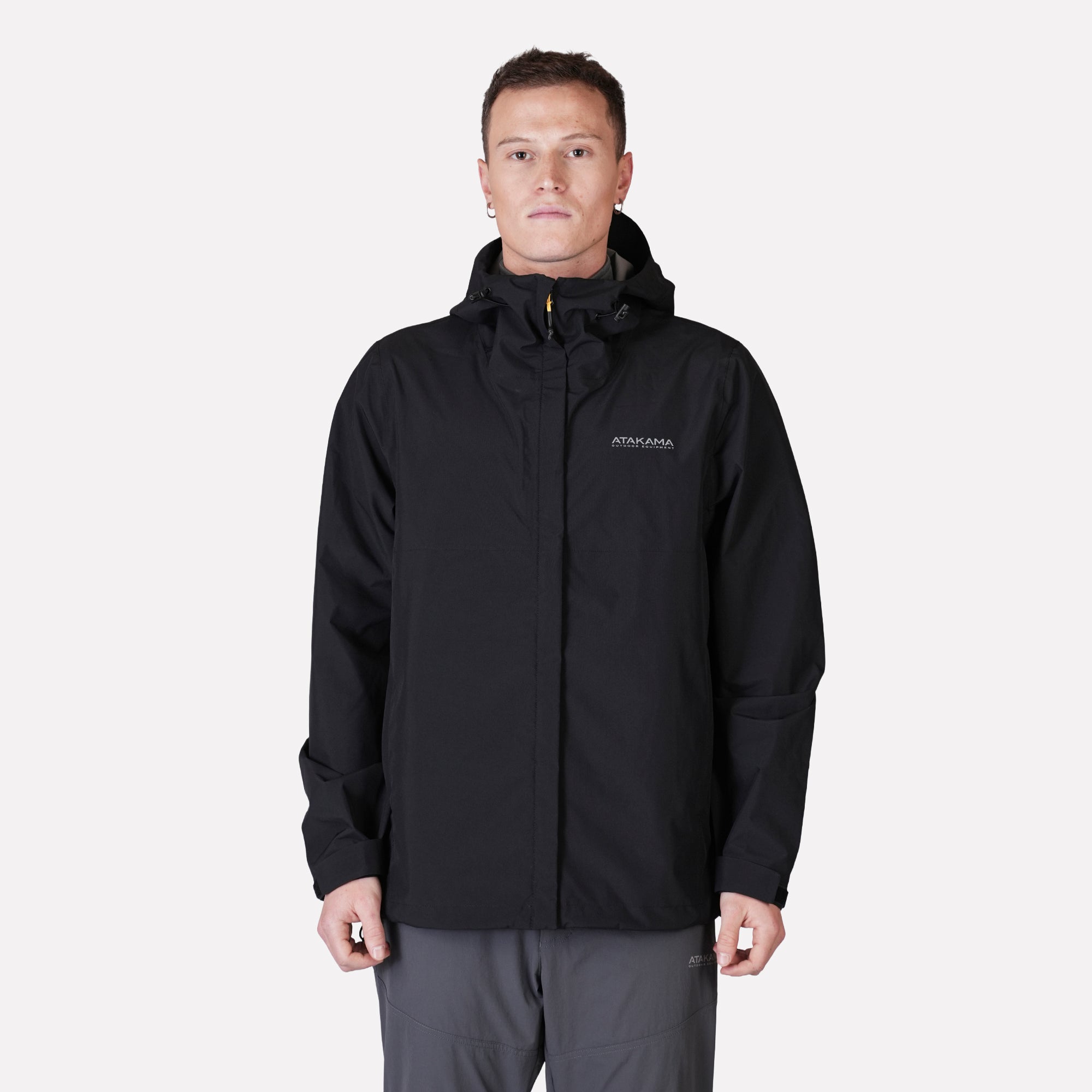 IMPERMEABLE 10K-10K HOMBRE FRONTERA THINLINE NEGRO ATAKAMA OUTDOOR - 1