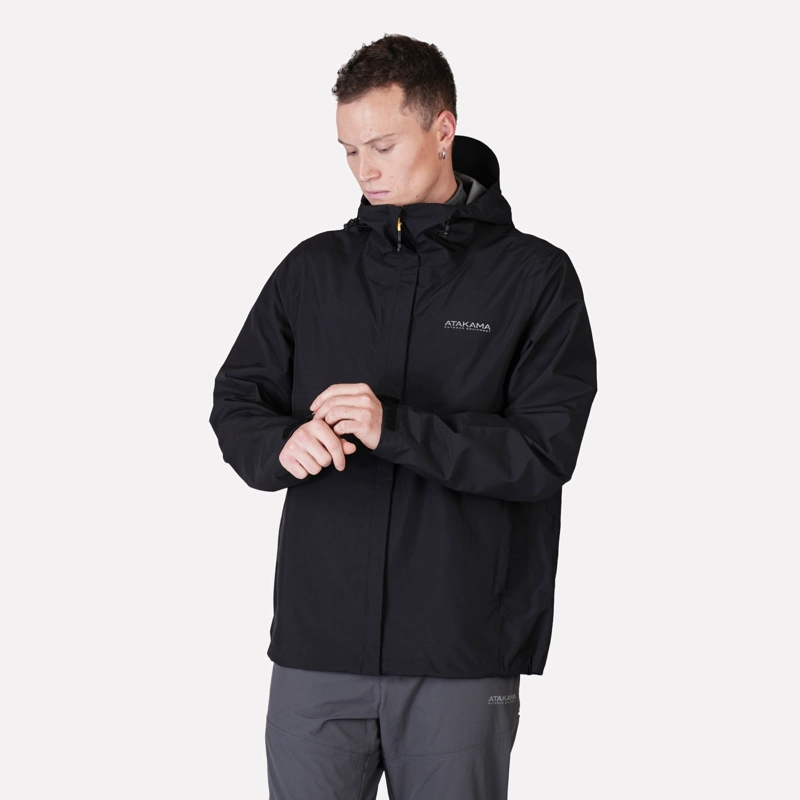 IMPERMEABLE 10K-10K HOMBRE FRONTERA THINLINE NEGRO ATAKAMA OUTDOOR - 2