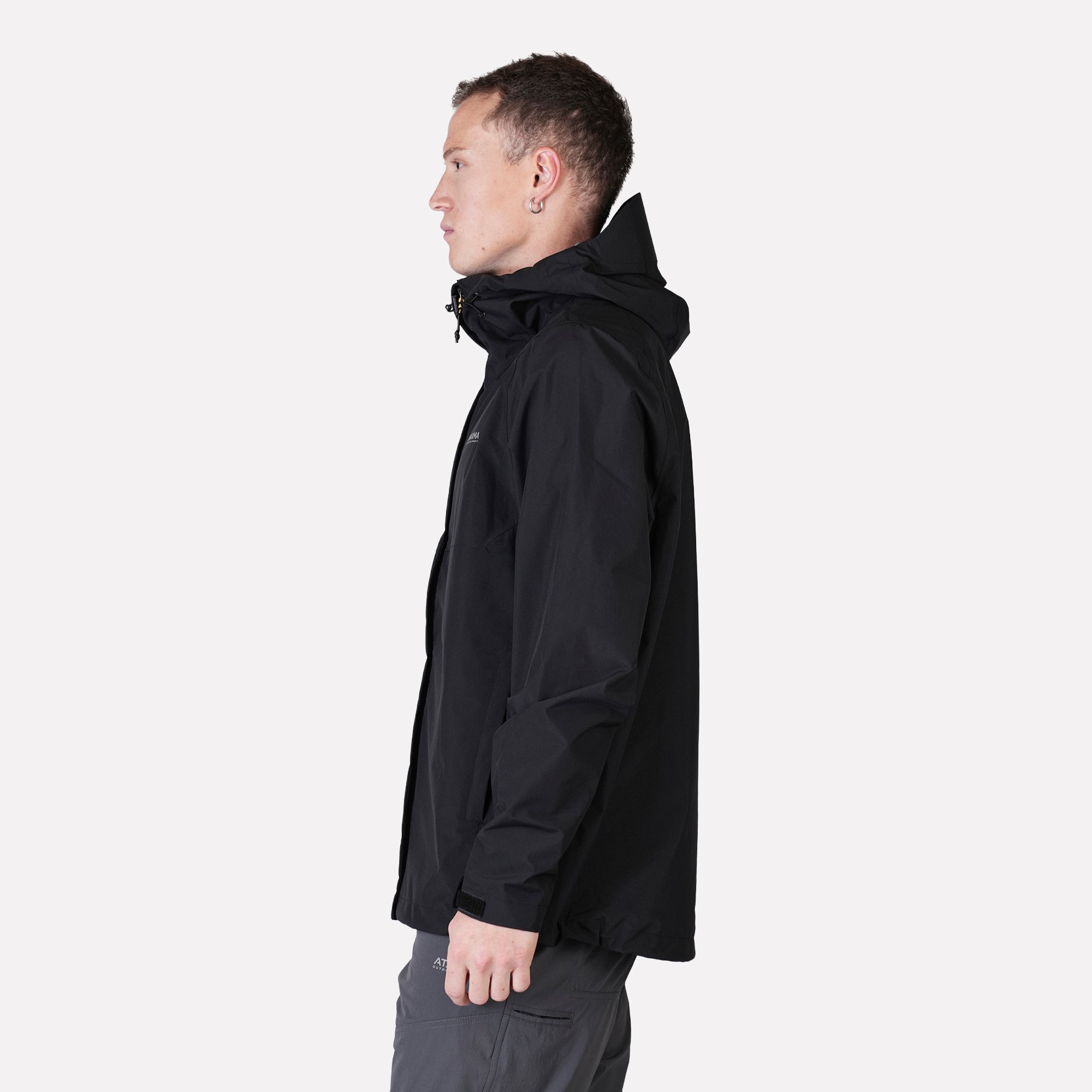 IMPERMEABLE 10K-10K HOMBRE FRONTERA THINLINE NEGRO ATAKAMA OUTDOOR - 3