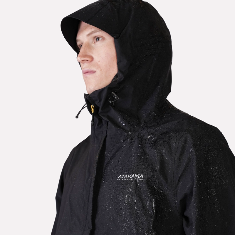IMPERMEABLE 10K-10K HOMBRE FRONTERA THINLINE NEGRO ATAKAMA OUTDOOR - 5