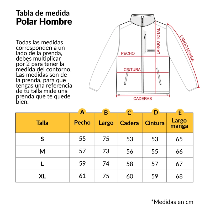 POLAR TEXTURADO FULL ZIP HOMBRE VENTISQUERO CAFE  ATAKAMA OUTDOOR - 6