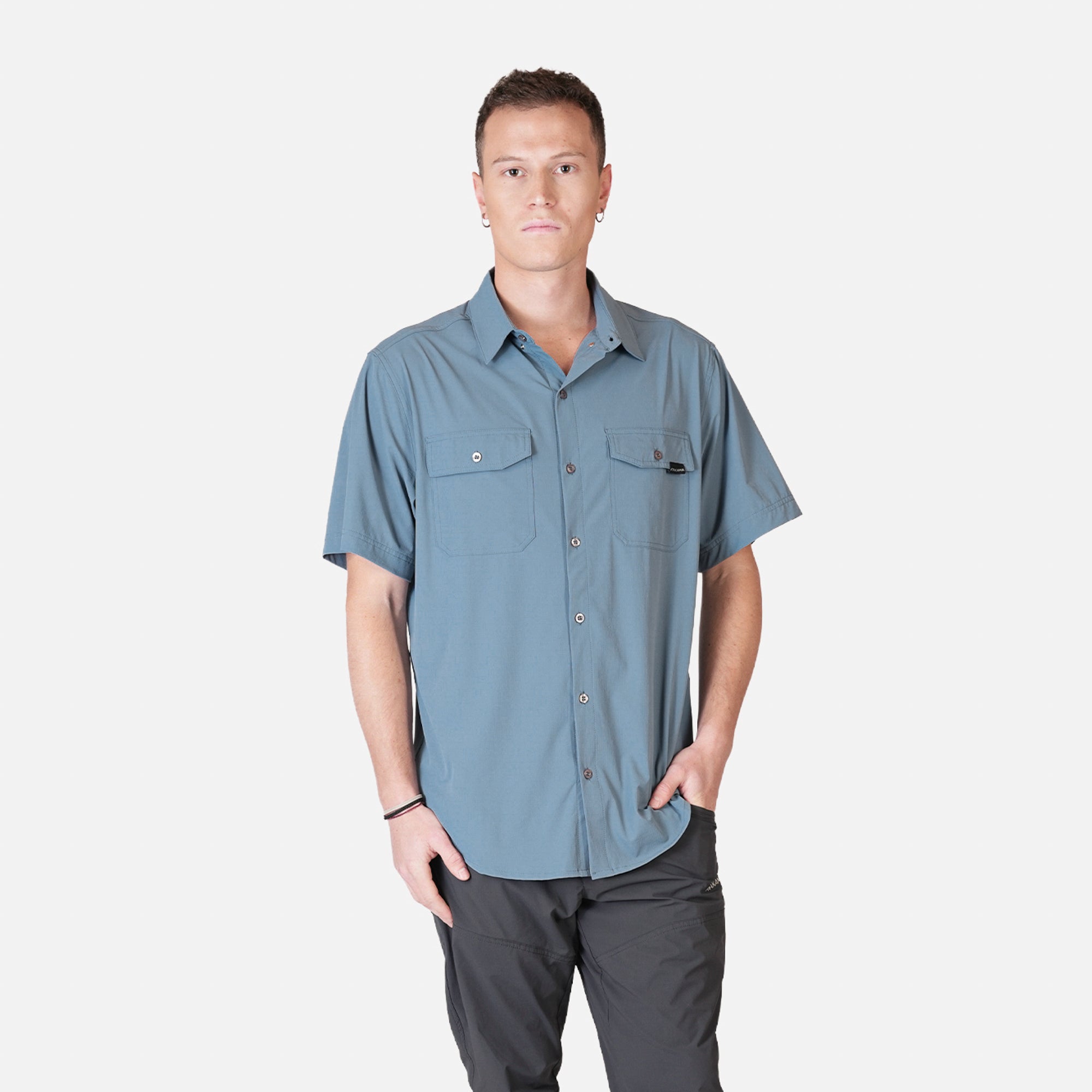 ATAKAMA OUTDOOR CAMISA MANGA CORTA HOMBRE HORIZONTE AZUL ATAKAMA OUTDOOR