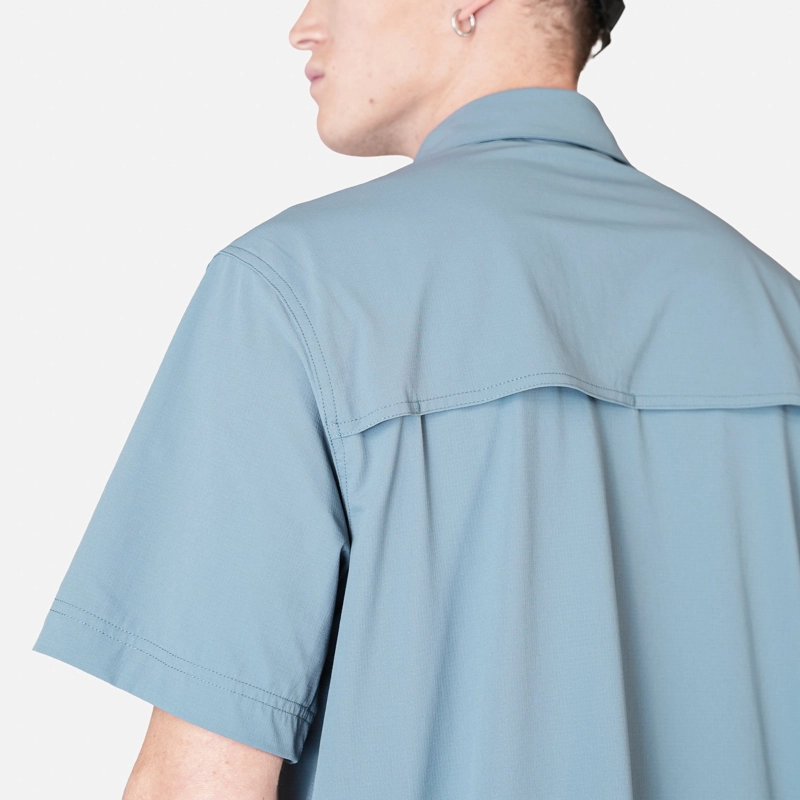 CAMISA MANGA CORTA HOMBRE HORIZONTE AZUL ATAKAMA OUTDOOR - 4