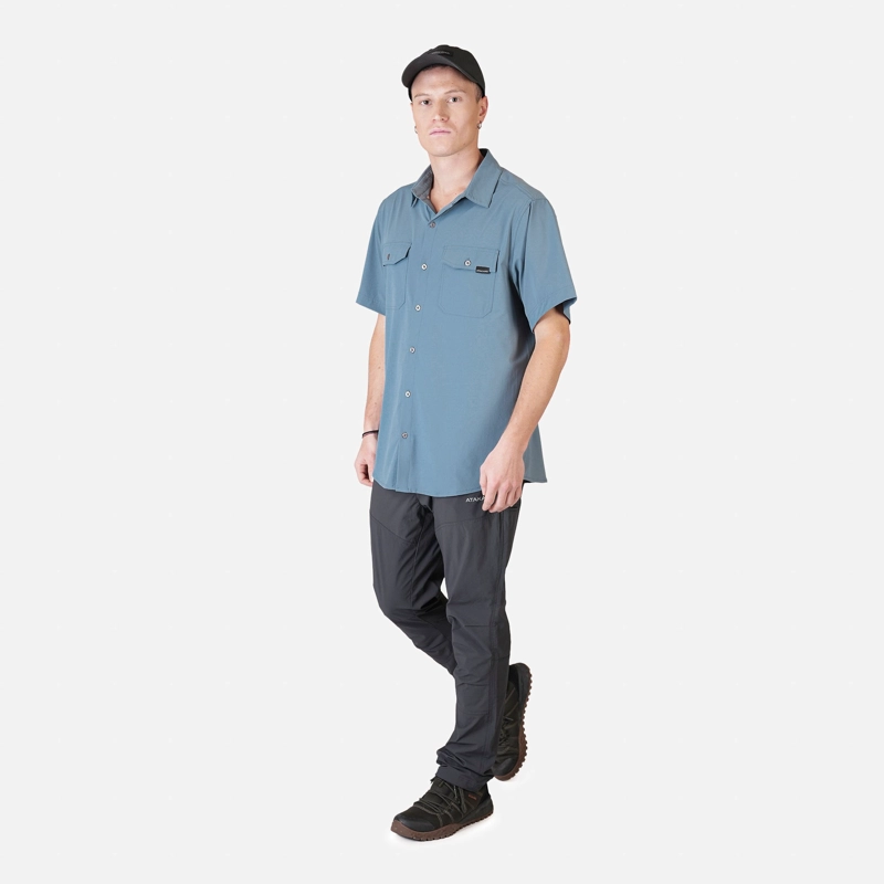 CAMISA MANGA CORTA HOMBRE HORIZONTE AZUL ATAKAMA OUTDOOR - 5