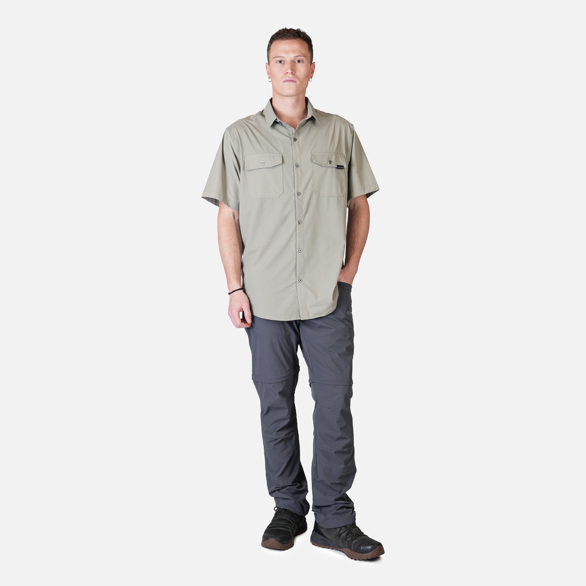 CAMISA MANGA CORTA HOMBRE HORIZONTE VERDE ATAKAMA OUTDOOR - 5