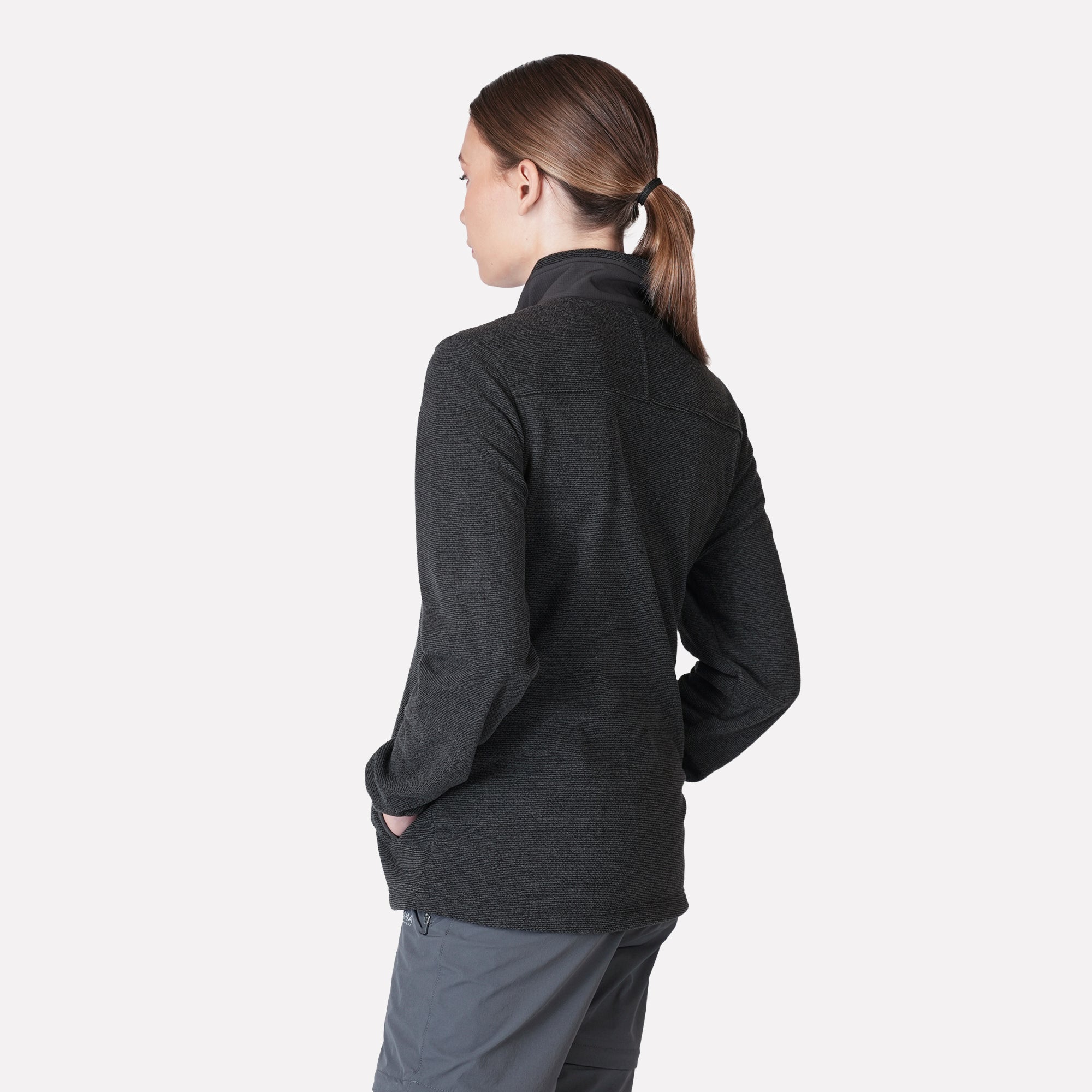 POLAR TEXTURADO FULL ZIP MUJER VENTISQUERO GRIS ATAKAMA OUTDOOR - 3