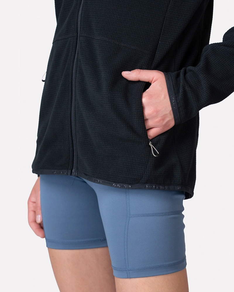 POLAR FLEECE DEPORTIVO MUJER TERRA FULL ZIP NEGRO ATAKAMA OUTDOOR - 3