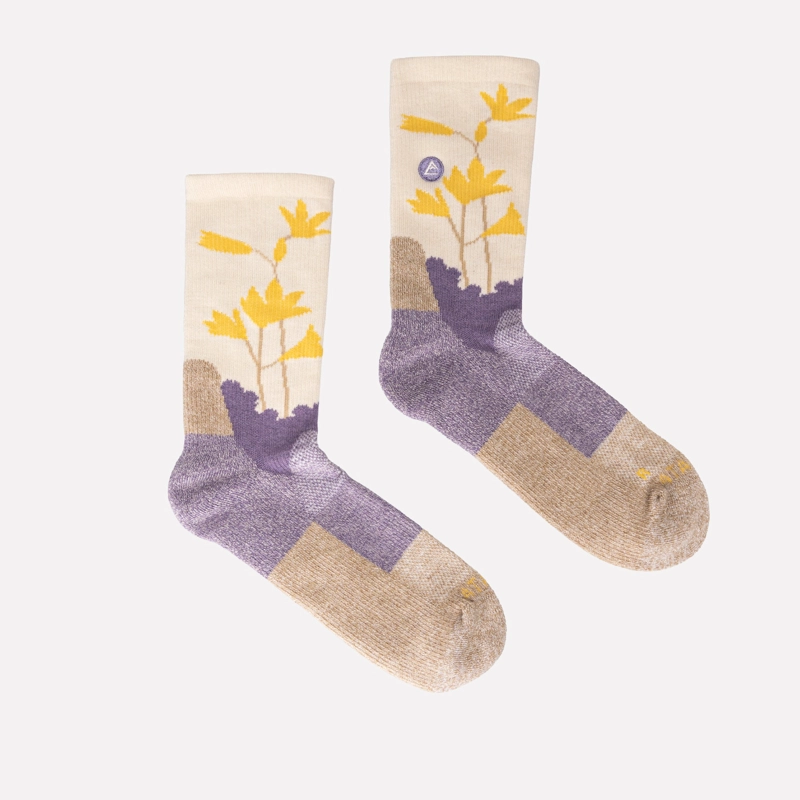 CALCETIN TREKKING DESIERTO FLORIDO LANA MERINO ATAKAMA OUTDOOR - 5