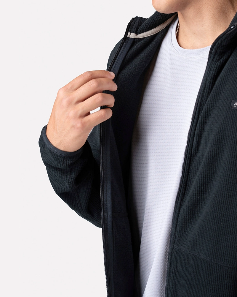 POLAR FLEECE DEPORTIVO HOMBRE TERRA FULL ZIP NEGRO ATAKAMA OUTDOOR - 5