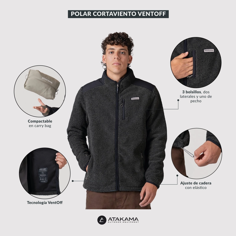 POLAR CORTAVIENTO VENTOFF HOMBRE ATAKAMA OUTDOOR - 8