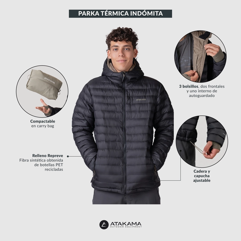 CHAQUETA PARKA TERMICA INDOMITA HOMBRE ATAKAMA OUTDOOR - 8