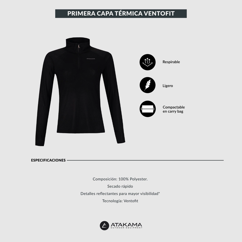 PRIMERA CAPA TERMICA MUJER VENTOFIT ATAKAMA OUTDOOR - 7