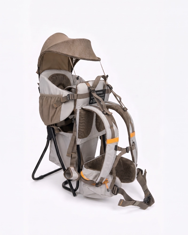 MOCHILA PORTABEBE LEONERA CAFE  BEIGE ATAKAMA OUTDOOR - 1