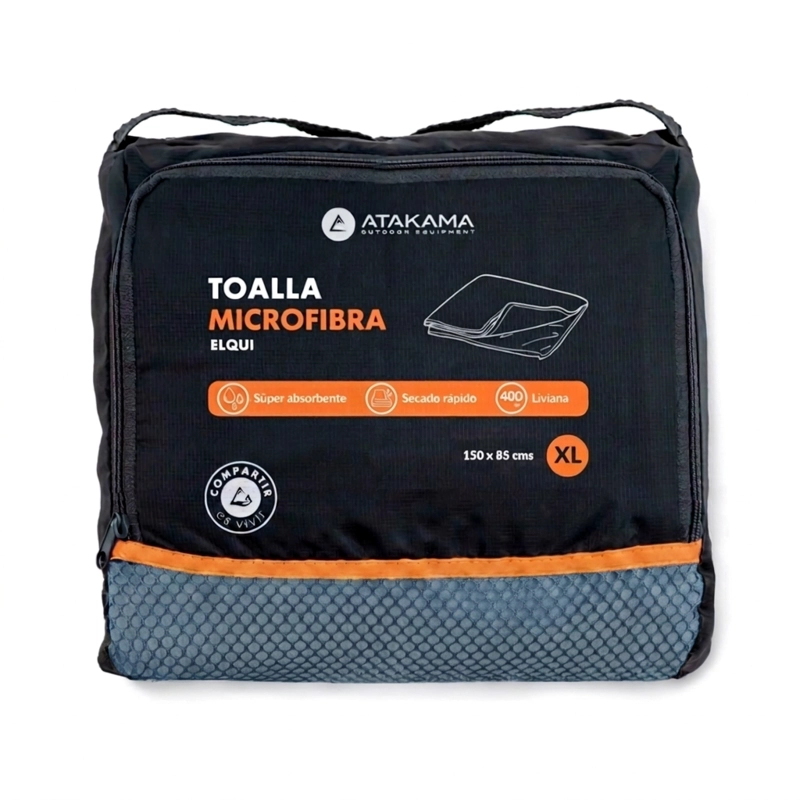 TOALLA MICROFIBRA ELQUI XL CELESTE ATAKAMA OUTDOOR - 1