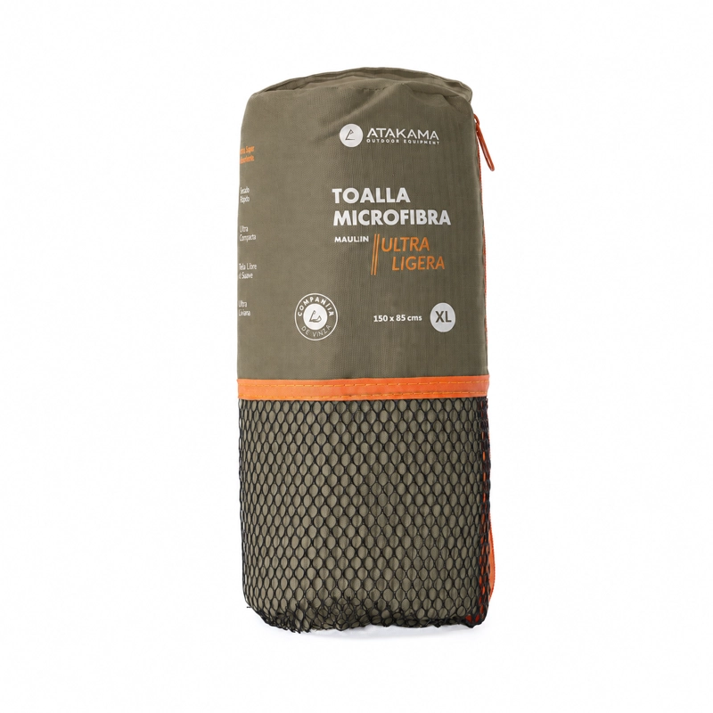 TOALLA MICROFIBRA ULTRALIGERA MAULLIN XL VERDE ATAKAMA OUTDOOR - 1