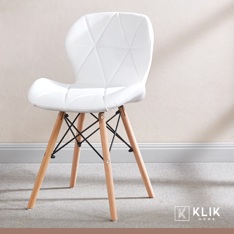 SILLA KLIK MUEBLES RADAR 1 CUERPO ECOCUERO NEGRA ACOLCHADA - 8