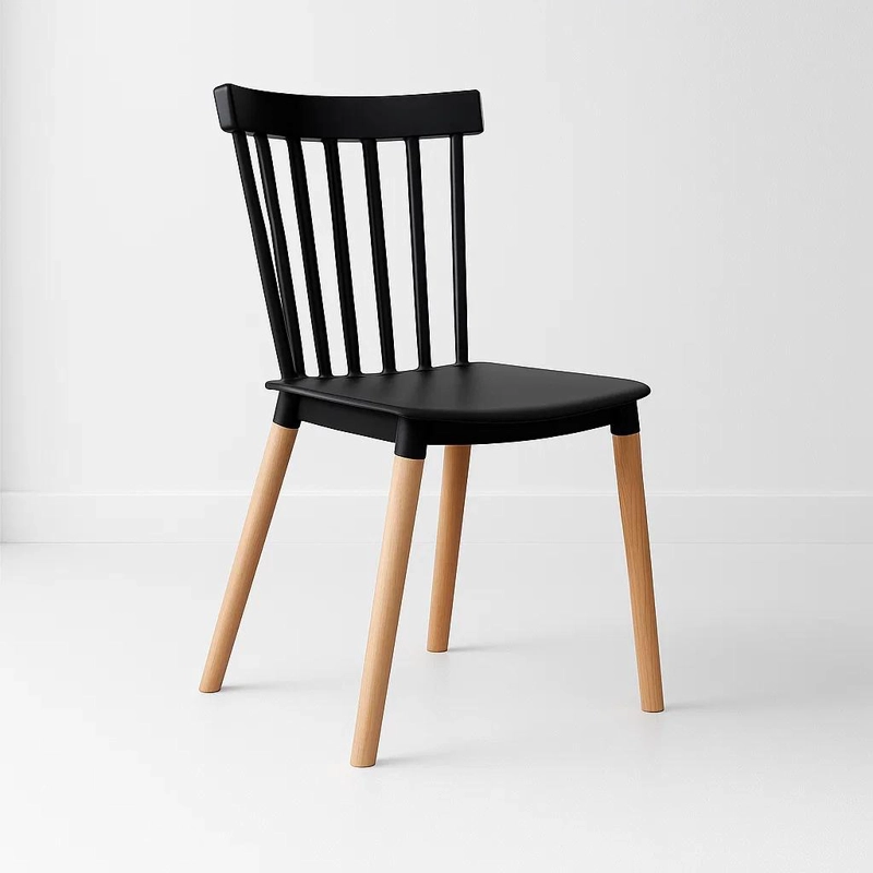 SILLA KLIK MUEBLES WINDSOR 1 CUERPO NEGRA - 1