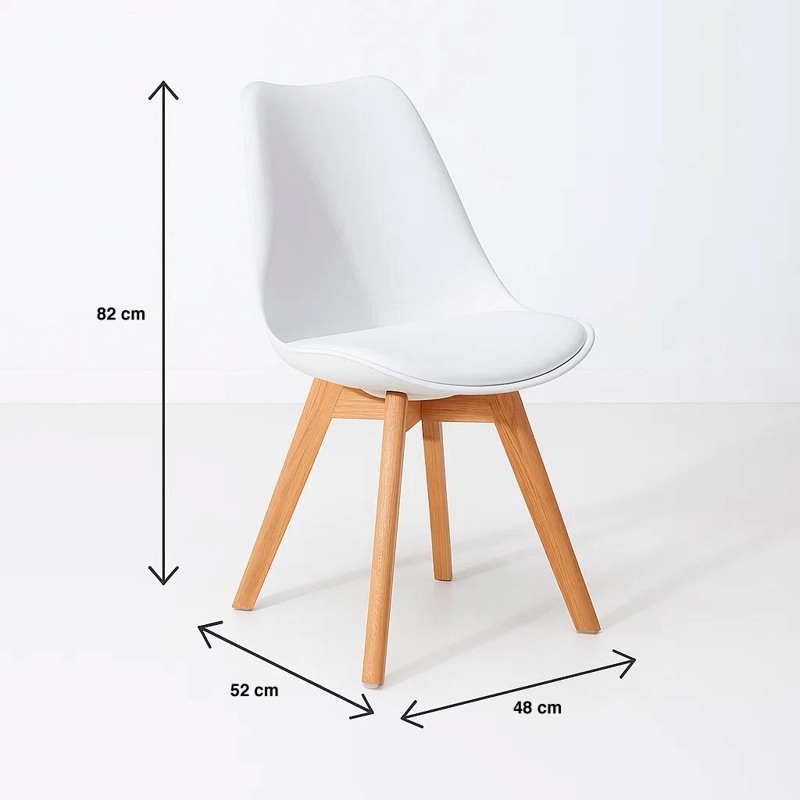 SILLA TULIP ACOLCHADA - BLANCA - 4