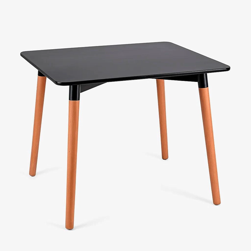 MESA CUADRADA DE COMEDOR EAMES 80X80CM - NEGRA - 1