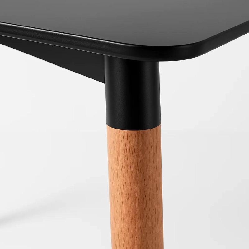 MESA CUADRADA DE COMEDOR EAMES 80X80CM - NEGRA - 6