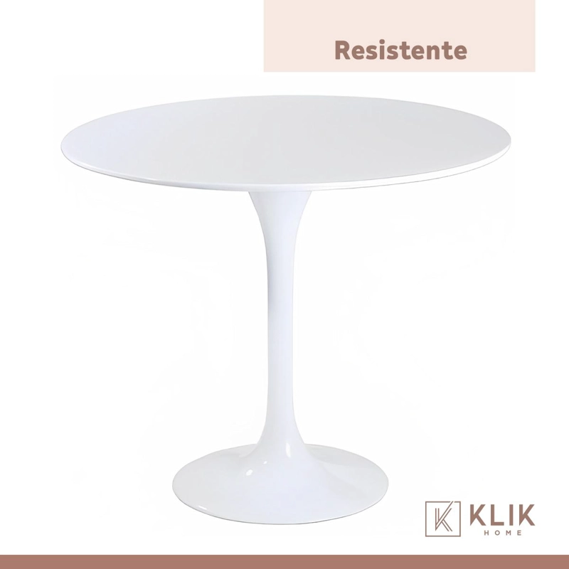 MESA COMEDOR KLIK MUEBLES TULIP 80CM BLANCO ACERO - 8