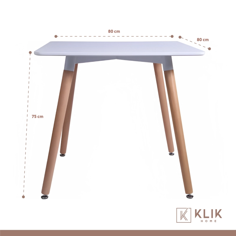 COMEDOR MESA EAMES CUADRADA BLANCA + 4 SILLAS EAMES BLANCAS - 5