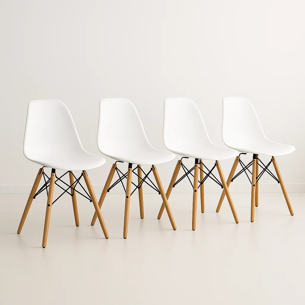 PACK DE 4 SILLAS EAMES BLANCAS - 1