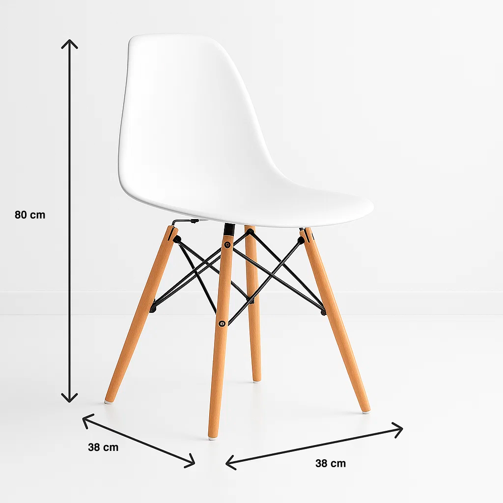 PACK DE 4 SILLAS EAMES BLANCAS - 4