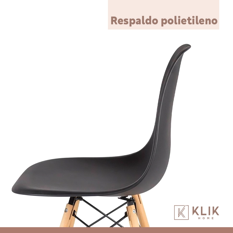 PACK DE 4 SILLAS EAMES EN COLOR NEGRO - 8