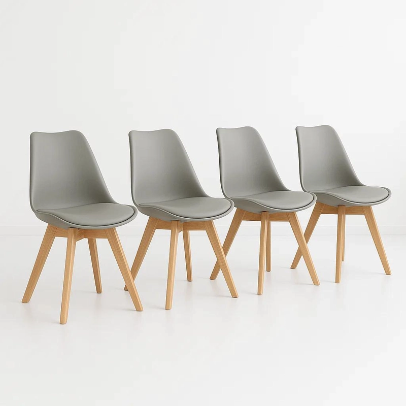 PACK DE 4 SILLAS TULIP GRIS - 1