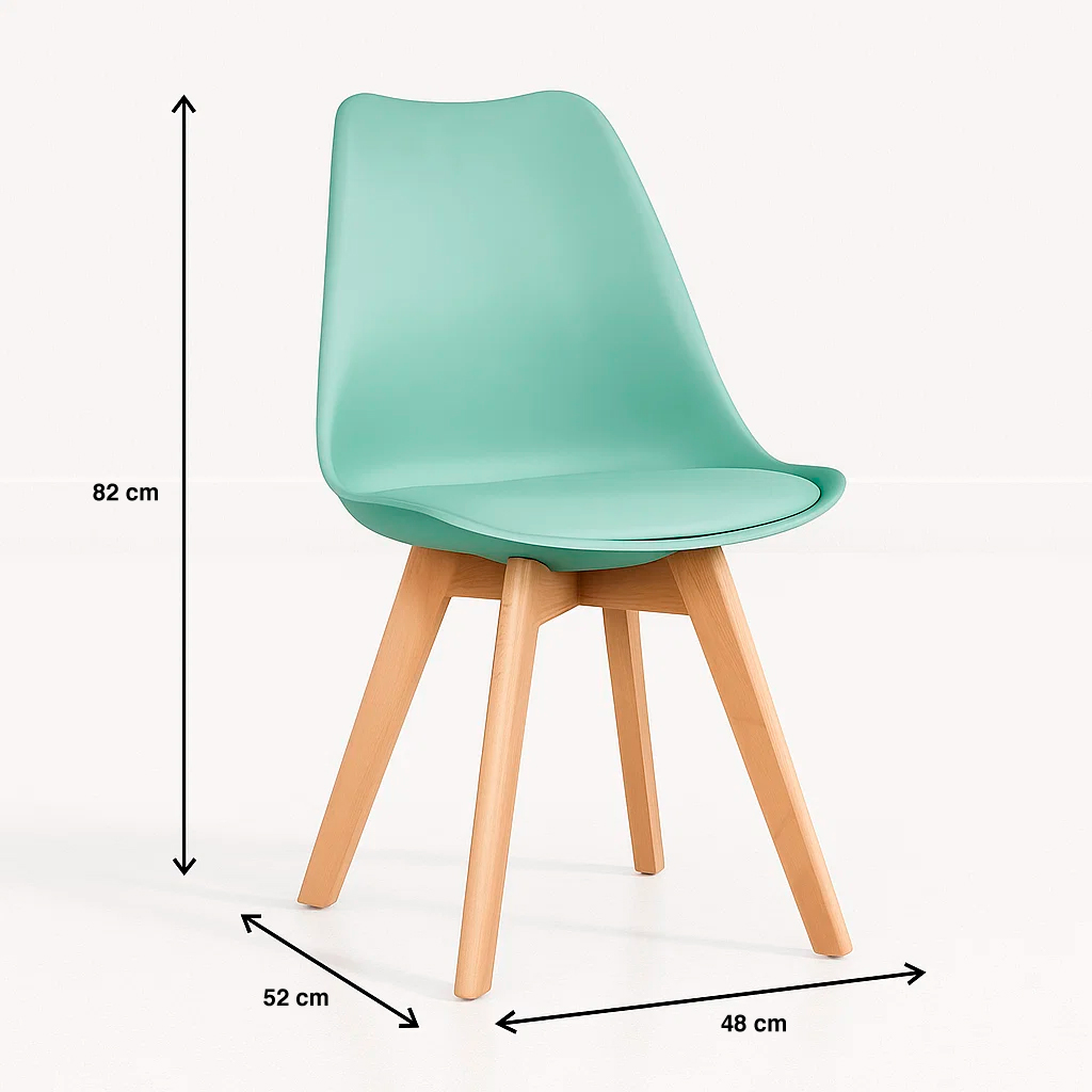 PACK DE 4 SILLAS TULIP MENTA - 4