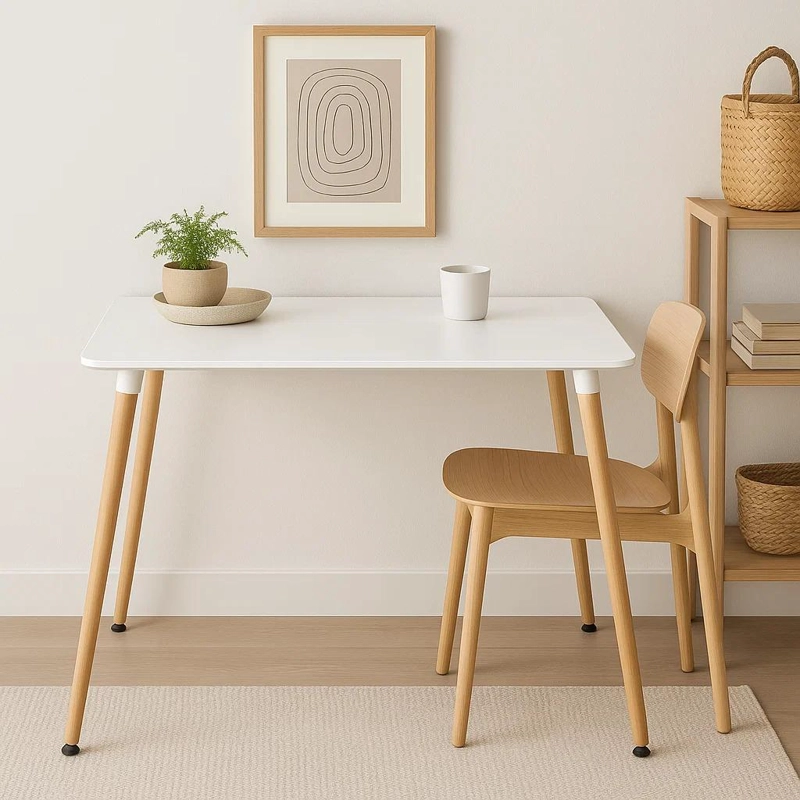 MESA KLIK MUEBLES EAMES RECTANGULAR COMEDOR BLANCO 120X80 CMS - 3