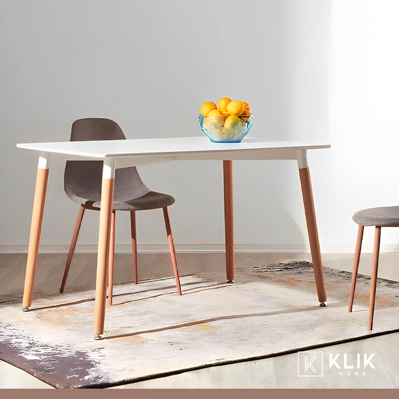 MESA KLIK MUEBLES EAMES RECTANGULAR COMEDOR BLANCO 120X80 CMS - 8