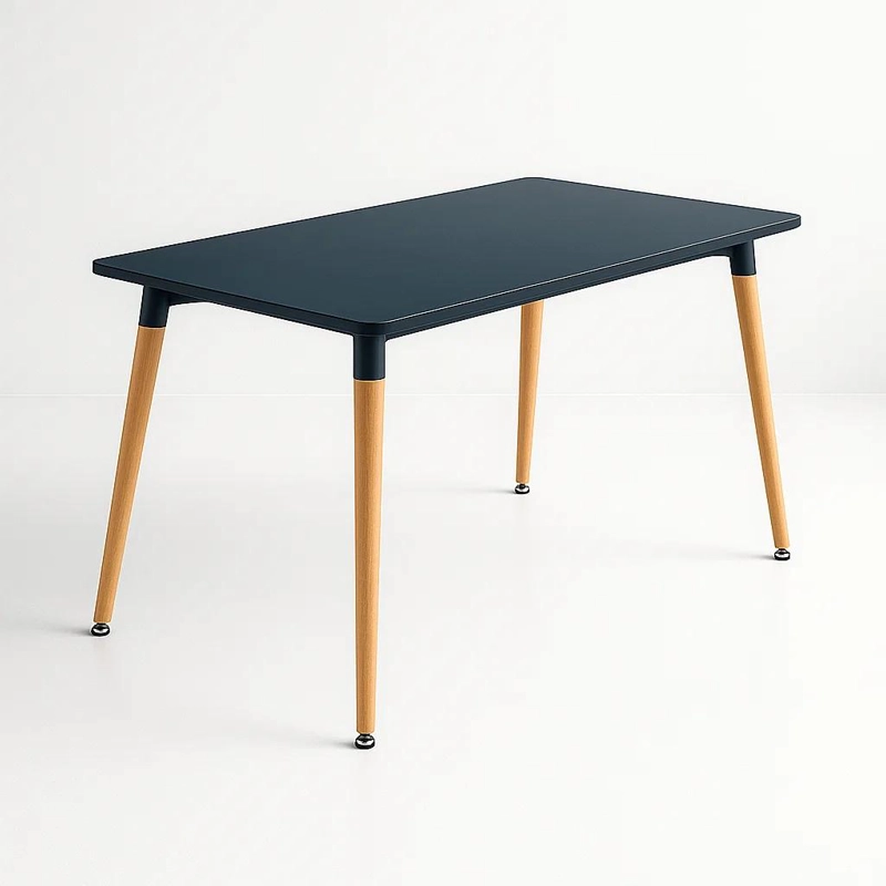 MESA COMEDOR KLIK MUEBLES 120X80 RECTANGULAR NEGRO - 1