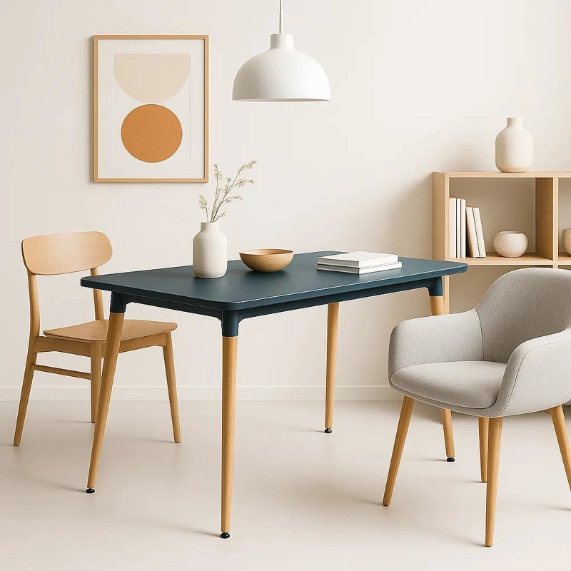 MESA COMEDOR KLIK MUEBLES 120X80 RECTANGULAR NEGRO - 3