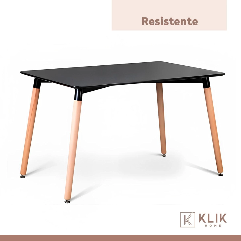 MESA COMEDOR KLIK MUEBLES 120X80 RECTANGULAR NEGRO - 8