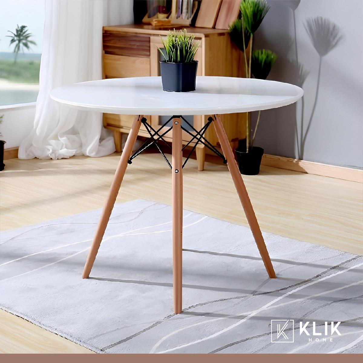 MESA COMEDOR KLIK MUEBLES EAMES 100CM REDONDA BLANCO - 2