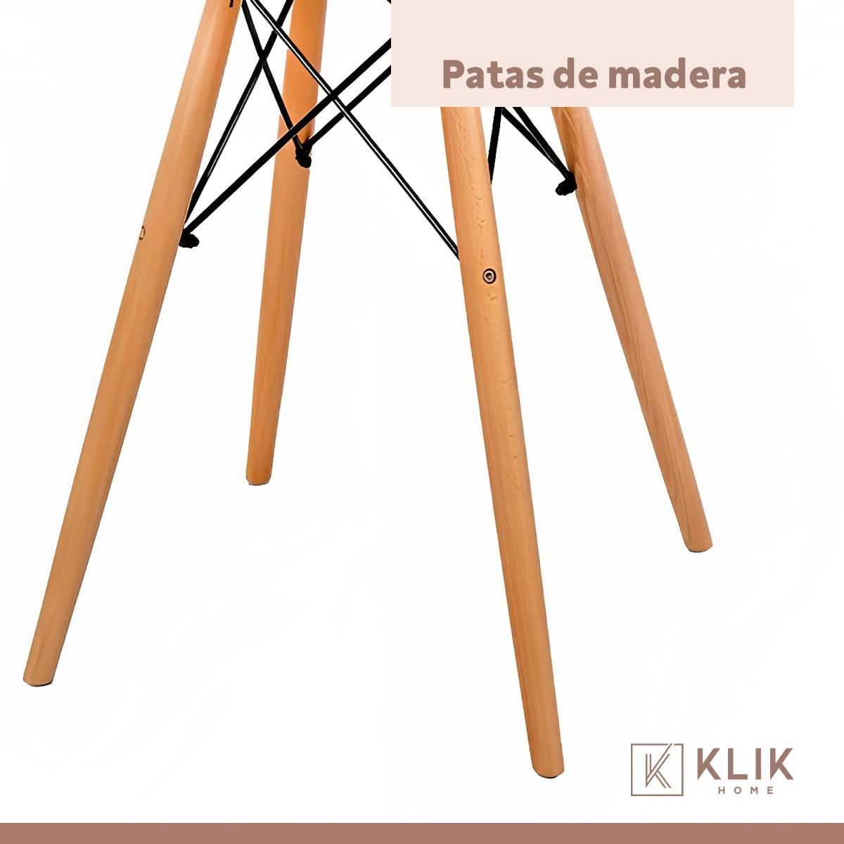 MESA COMEDOR KLIK MUEBLES EAMES 100CM REDONDA BLANCO - 7