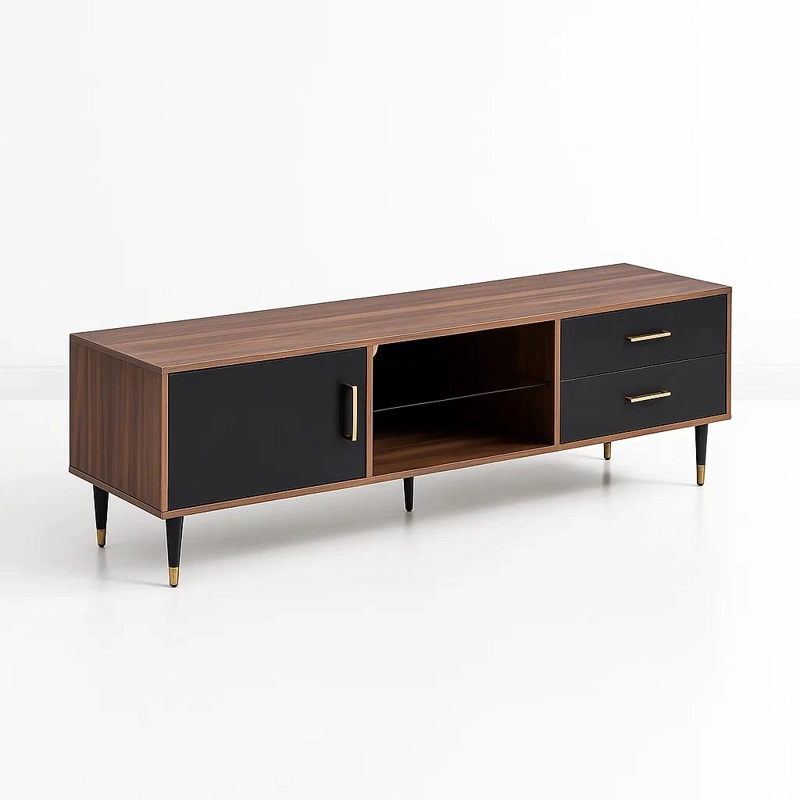 RACK TV KLIK MUEBLES MOSCU MDF CAFE NATURAL - 1