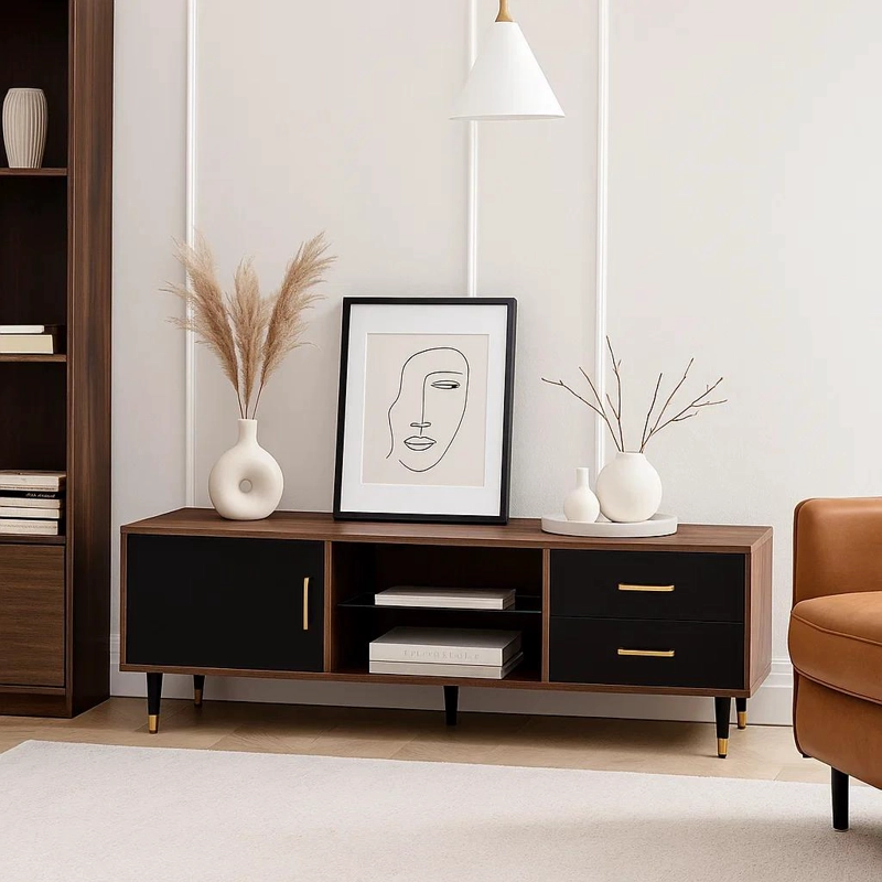RACK TV KLIK MUEBLES MOSCU MDF CAFE NATURAL - 3