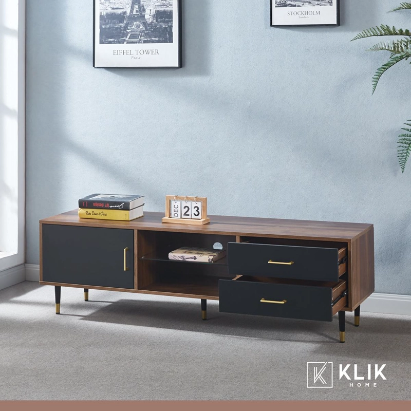 RACK TV KLIK MUEBLES MOSCU MDF CAFE NATURAL - 8