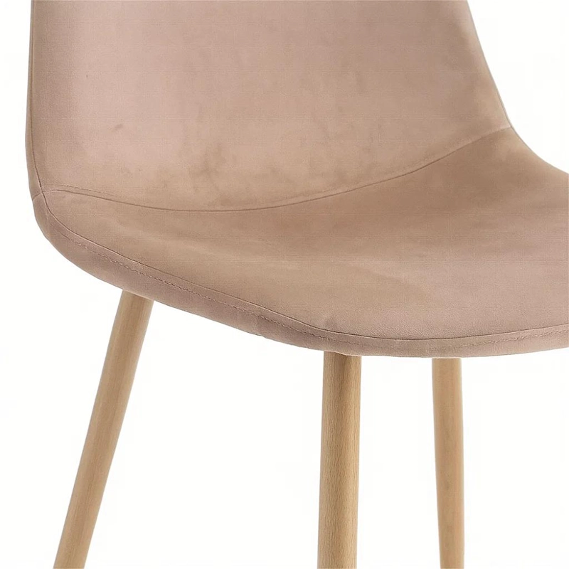 SILLA KLIK MUEBLES SPOON 1 CUERPO TERCIOPELO BEIGE VELVET - 6