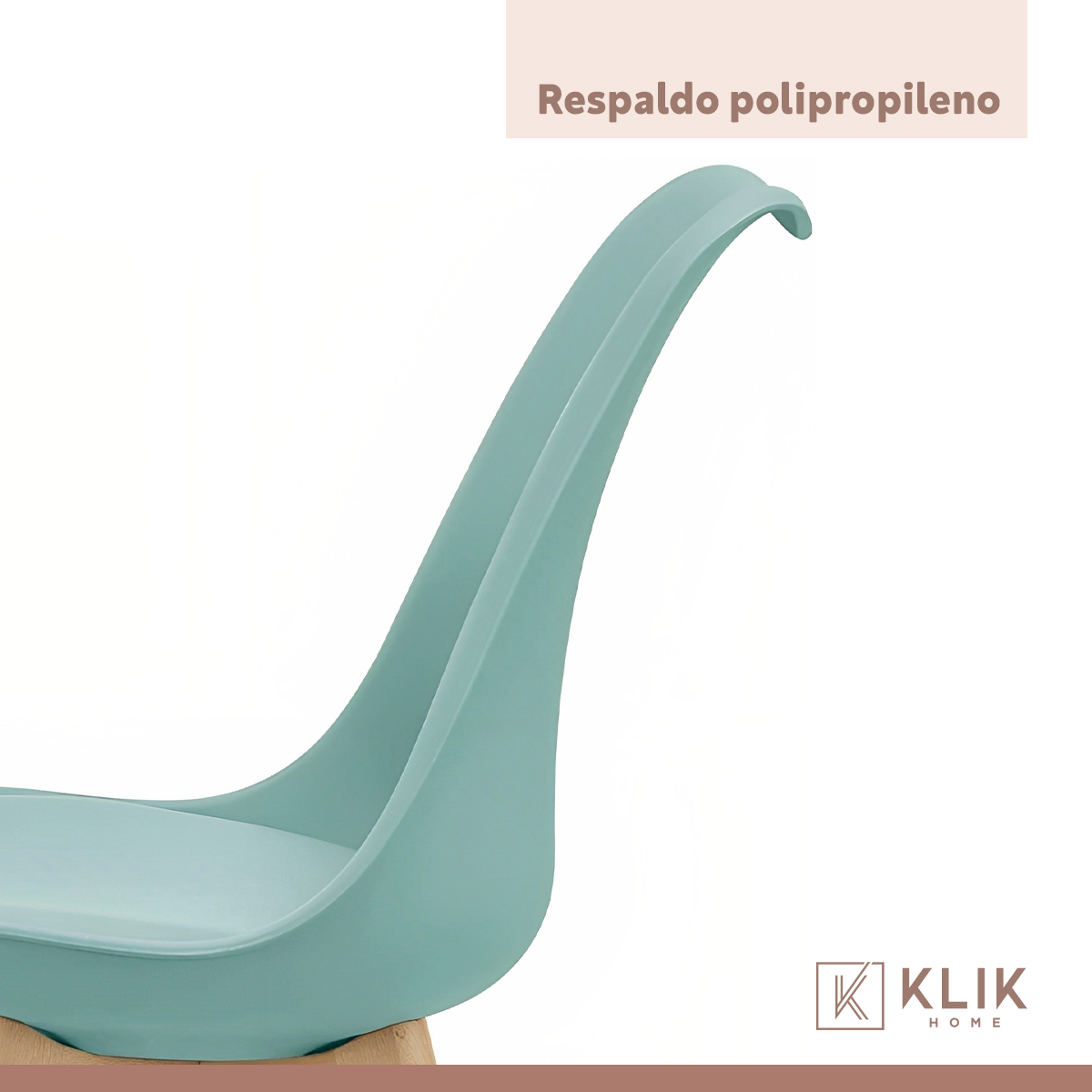 COMEDOR MESA EAMES VIDRIO 100 CM + 4 SILLAS TULIP MENTA - 7