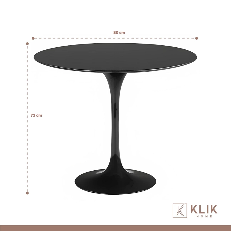 COMEDOR MESA TULIP NEGRA - 4 SILLAS EAMES NEGRAS - 5