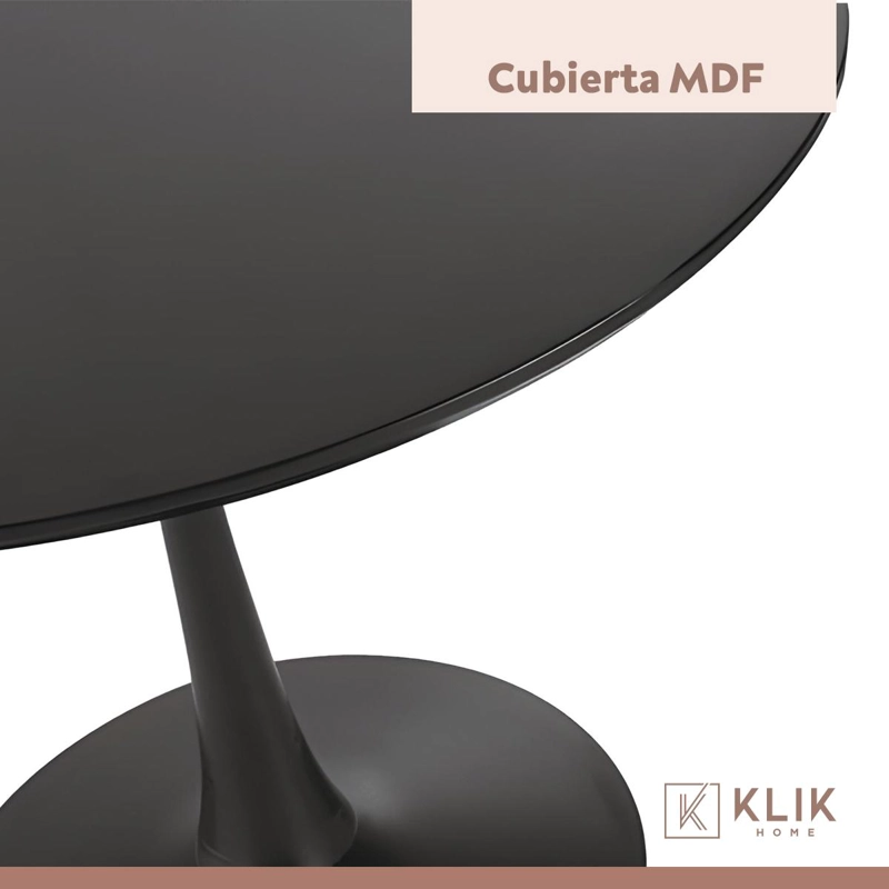 COMEDOR MESA TULIP NEGRA - 4 SILLAS EAMES NEGRAS - 7