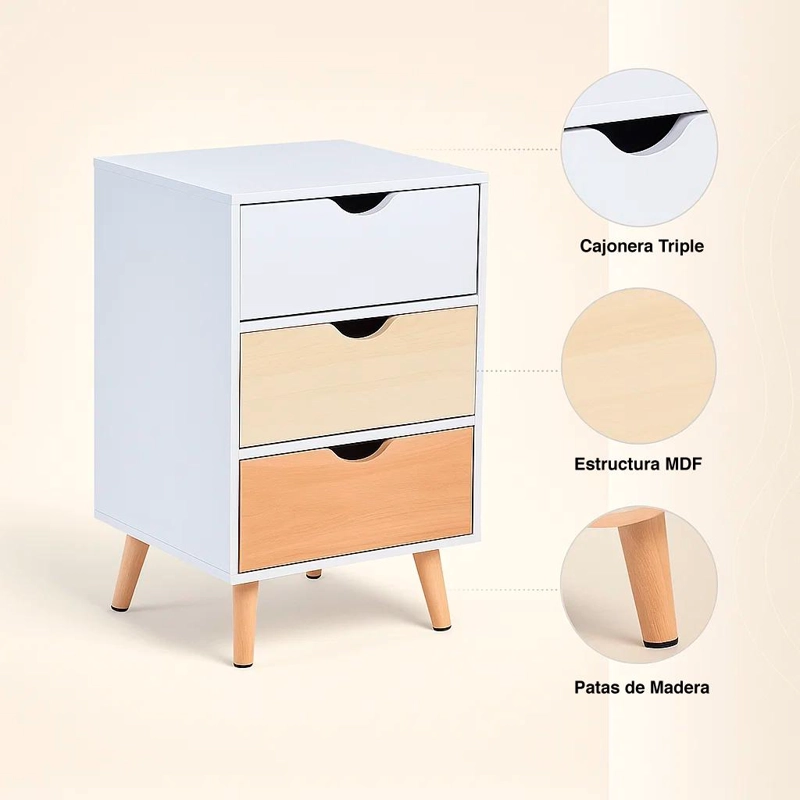 VELADOR KLIK MUEBLES EAMES MDF BLANCO 3 NIVELES - 5