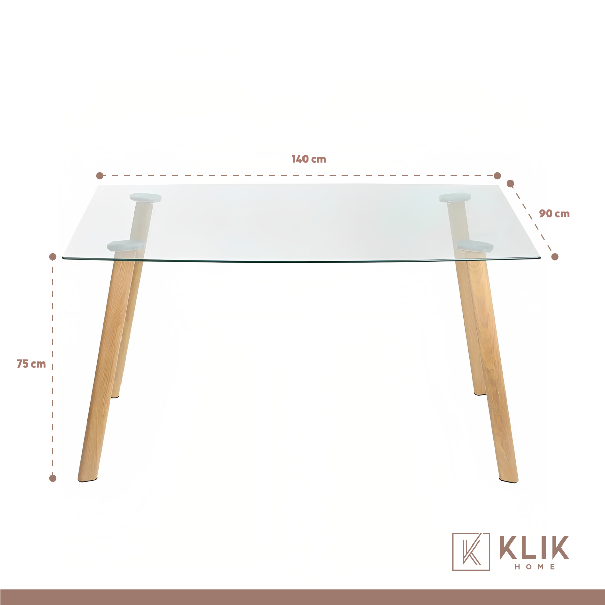 COMEDOR MESA DE VIDRIO NÓRDICA 140X90 CM + 4 SILLAS TULIP GRISES - 5