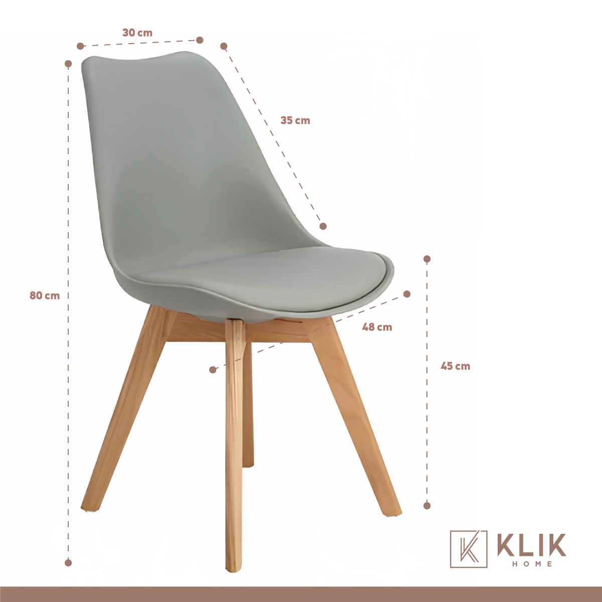 COMEDOR MESA DE VIDRIO NÓRDICA 140X90 CM + 4 SILLAS TULIP GRISES - 6